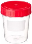 Контейнер для биоматериалов, 125 мл Клинса универсальный с крышкой стерильный инд. упак.