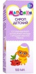 Сироп детский, Мапсики 100 мл Спокойный малыш успокаивающий с ягодами красной рябины
