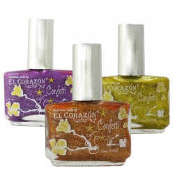 Лак для ногтей El Corazon Конфетти нэйл полиш фактурный 16 мл 523a