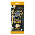 Станок для бритья, Bic (Бик) 4 шт 3 Экшен одноразовый
